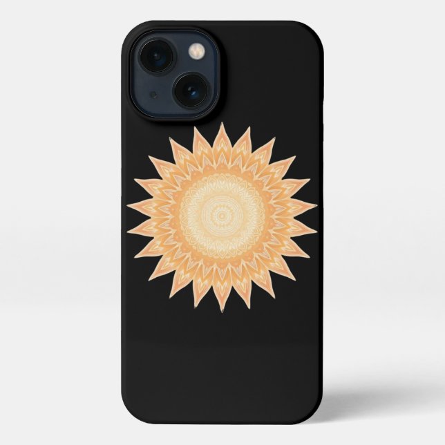 "Golden Sunflower Mandala – Light Within You" iPhone Case (Back)