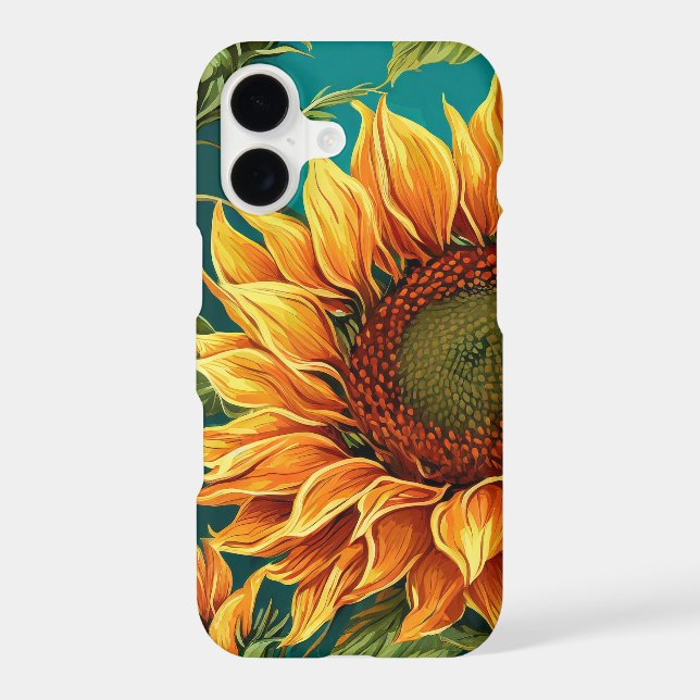 Golden Sunflower Study - Blooming Botanical Art  (Back)