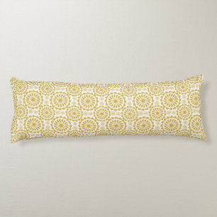 Golden sunflowers pattern body cushion