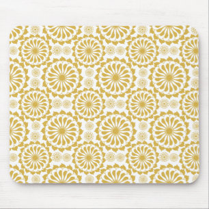 Golden sunflowers pattern mouse mat
