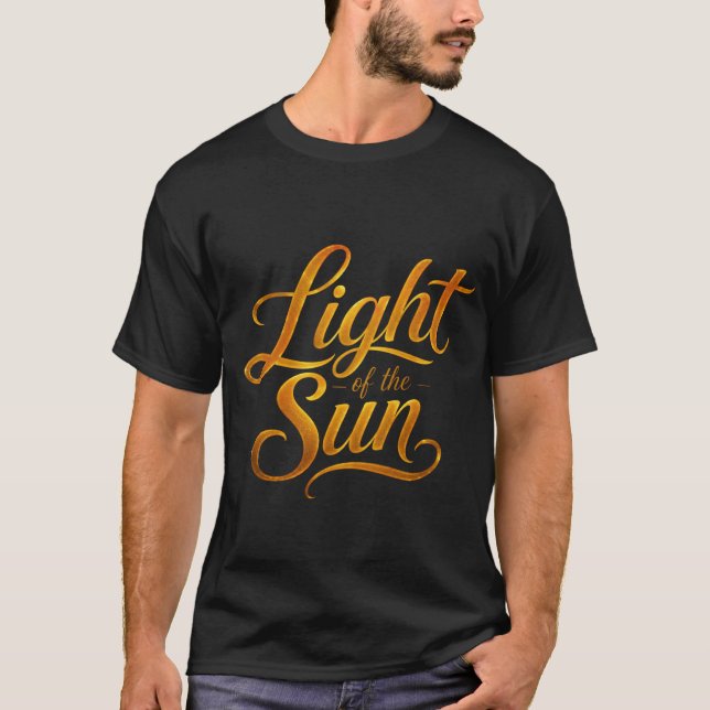 Golden Sunlight Typography T-Shirt (Front)