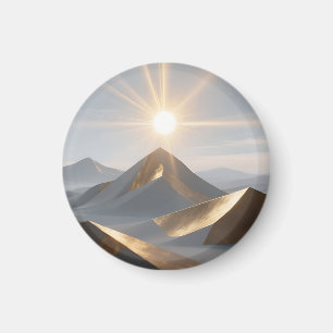 Golden Sunrise Desert Peaks Magnet