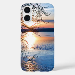 Golden Sunrise Over Lake iPhone 16 Case