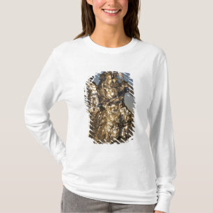 Golden sunrise seen through iceberg formation T-Shirt