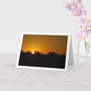 Golden Sunrise Silhouette Landscape Card