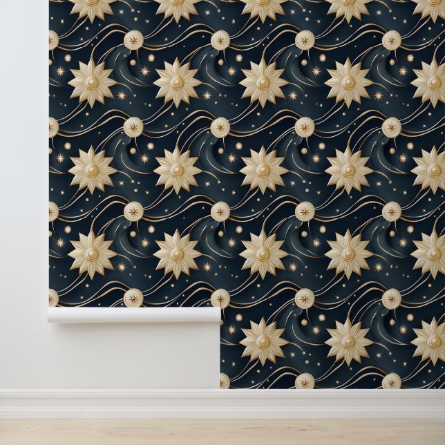 Golden Suns and Celestial Waves Wallpaper (Application)