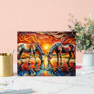 golden sunset acrylic sign