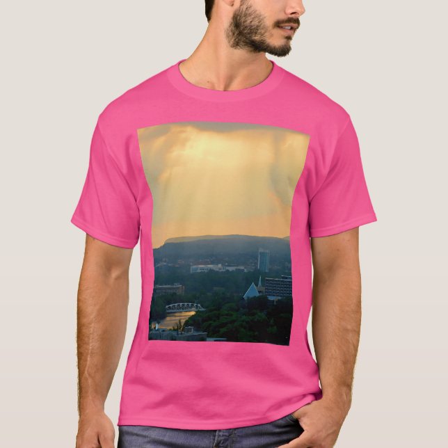Golden Sunset Active T-Shirt (Front)