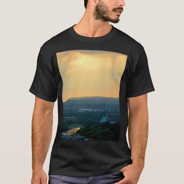 Golden Sunset Active T-Shirt (Front)