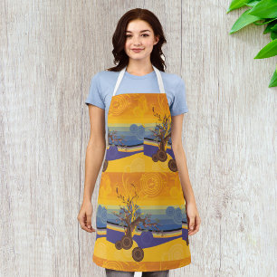 Golden Sunset Art Apron