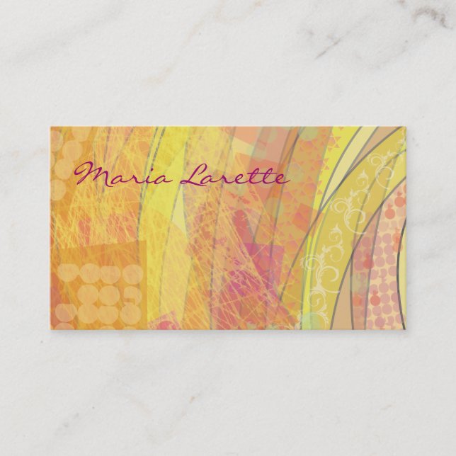 GOLDEN SUNSET Artist Designer Business Card (Front)