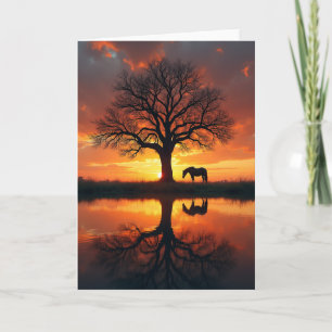 Golden Sunset Birthday Card