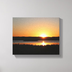 Golden sunset canvas print