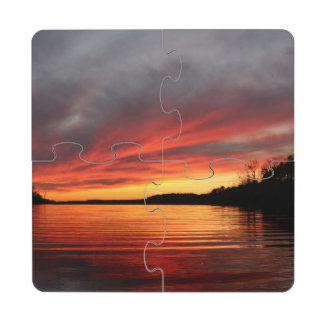 Golden Sunset Coaster Puzzle