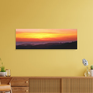 Golden Sunset Landscape Canvas Print