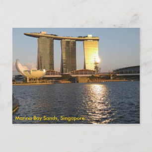 Golden Sunset Marina Bay Sands, Singapore Postcard