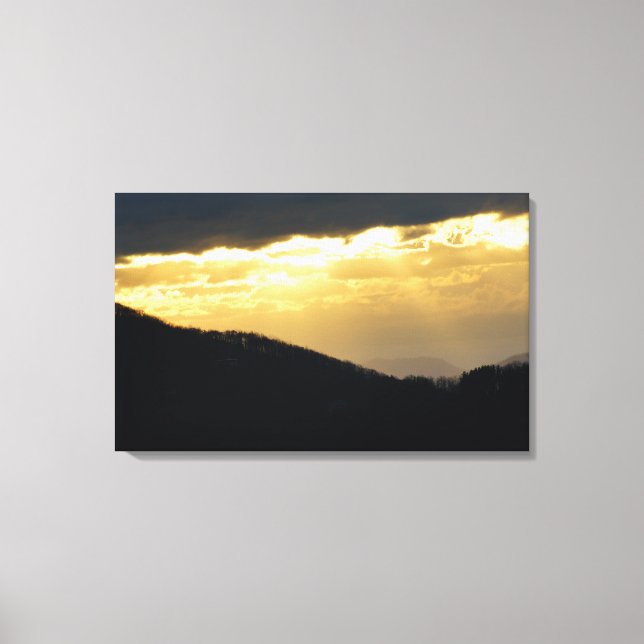 Golden Sunset on the Blue Ridge Canvas Print (Front)