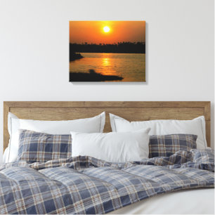 Golden Sunset Over the Nile - Canvas Art