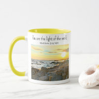 Golden Sunset Photo Bible Verse Yellow Name