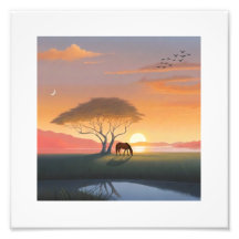 Golden Sunset Savanna Horse Peace Home