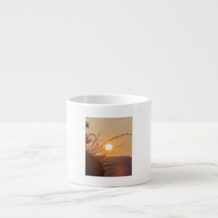 Golden Sunset Serenity – Nature Inspired Coffee Mu Espresso Cup