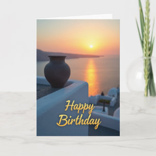 Golden Sunset Sweet Birthday Card