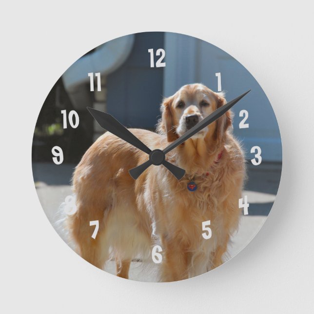 Golden Sunshine Round Clock (Front)