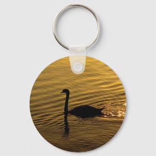 Golden Swan Key Ring