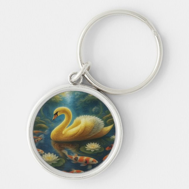 Golden Swan Keychain (Front)