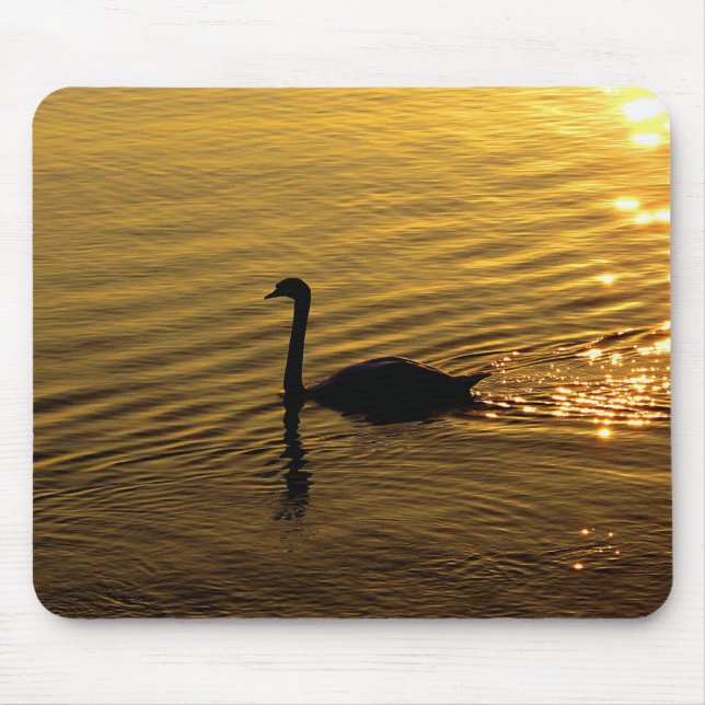 Golden Swan Mouse Mat (Front)