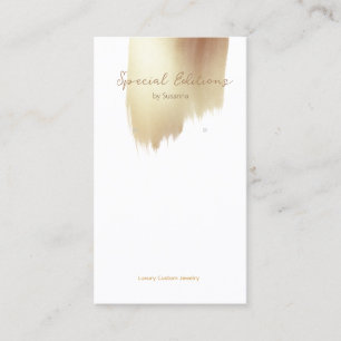 Golden Swash Logo Earring Display Business Card