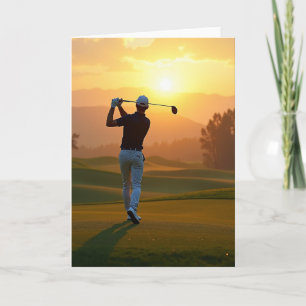 Golden Swing Fathers Day Card