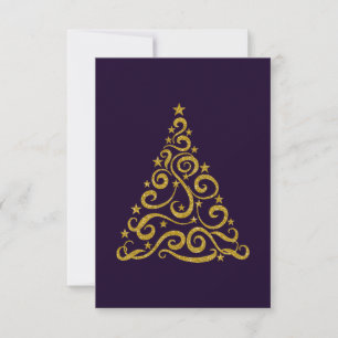 Golden Swirl Christmas Tree