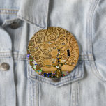 Golden Swirling Tree of Life Art Deco Symbolic  10 Cm Round Badge<br><div class="desc">Bring a touch of timeless symbolism and artistic brilliance to your space with this poster print of Gustav Klimt’s The Tree of Life. This celebrated masterpiece is renowned for its swirling, golden branches that twist and spiral across a luminous backdrop, creating a mesmerising tapestry of colour and pattern. The tree’s...</div>
