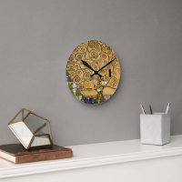 Golden Swirling Tree of Life Art Deco Symbolic