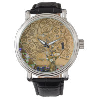 Golden Swirling Tree of Life Art Deco Symbolic 