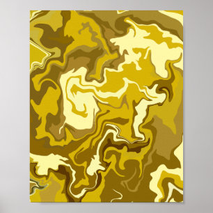 Golden Swirls Poster