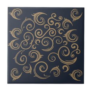 Golden Swirls Tile