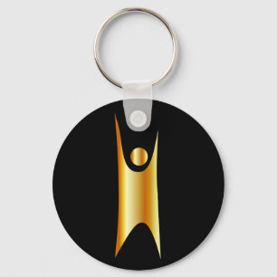 Golden symbol of Humanism Key Ring