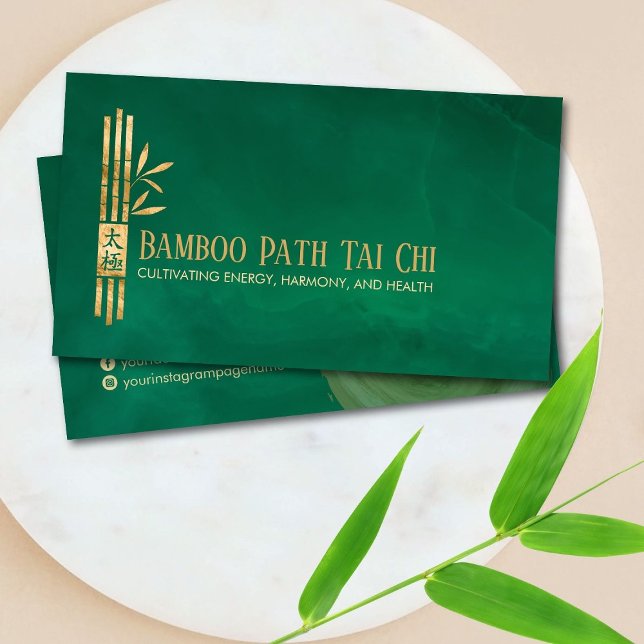 Golden Tai Chi and Qigong - Bamboo Business Card (Creator Uploaded)