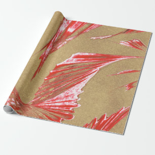 Golden Tan to Pink Wing Design Wrapping Paper