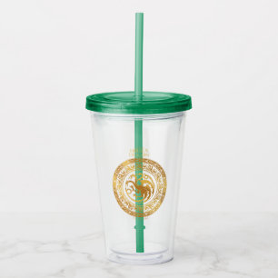 Golden Targaryen Crest Acrylic Tumbler