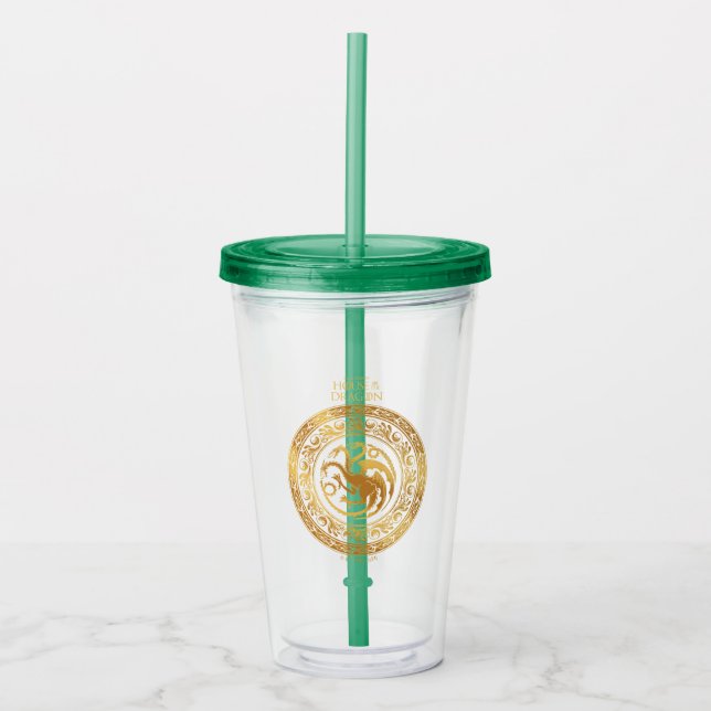 Golden Targaryen Crest Acrylic Tumbler (Front)
