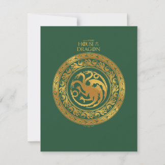 Golden Targaryen Crest Card