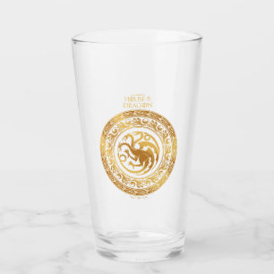 Golden Targaryen Crest Glass