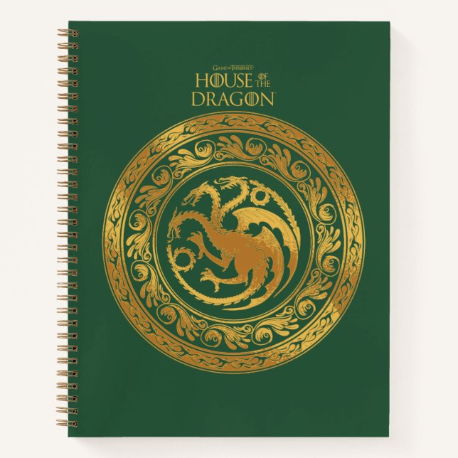 Golden Targaryen Crest Notebook (Front)