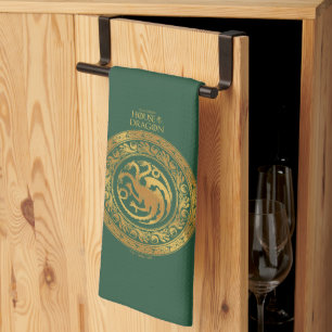 Golden Targaryen Crest Tea Towel