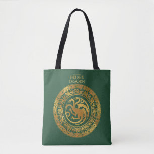 Golden Targaryen Crest Tote Bag