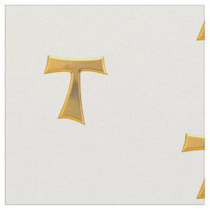 Golden Tau Symbol Fabric