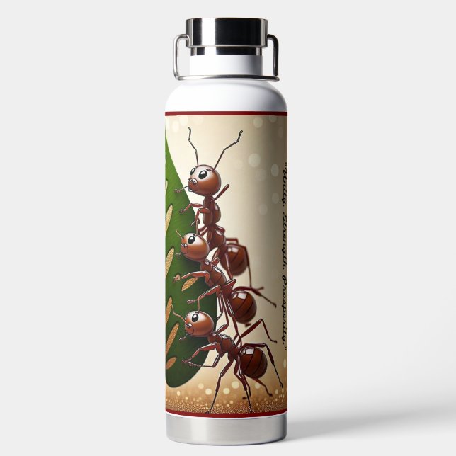 "Golden Teamwork" Water Bottle (Back)